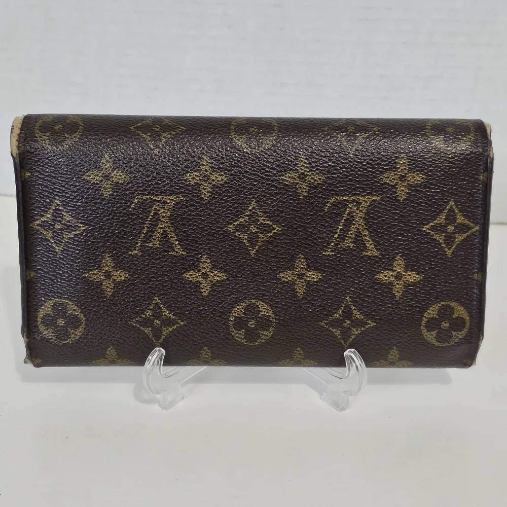 Louise Vuitton Vintage 2001 Brown Monogram Canvas Porte Tresor Long Wallet - Picture 2 of 16
